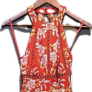 NWT 🏷️ City Triangles Floral Halter Maxi Dress XS